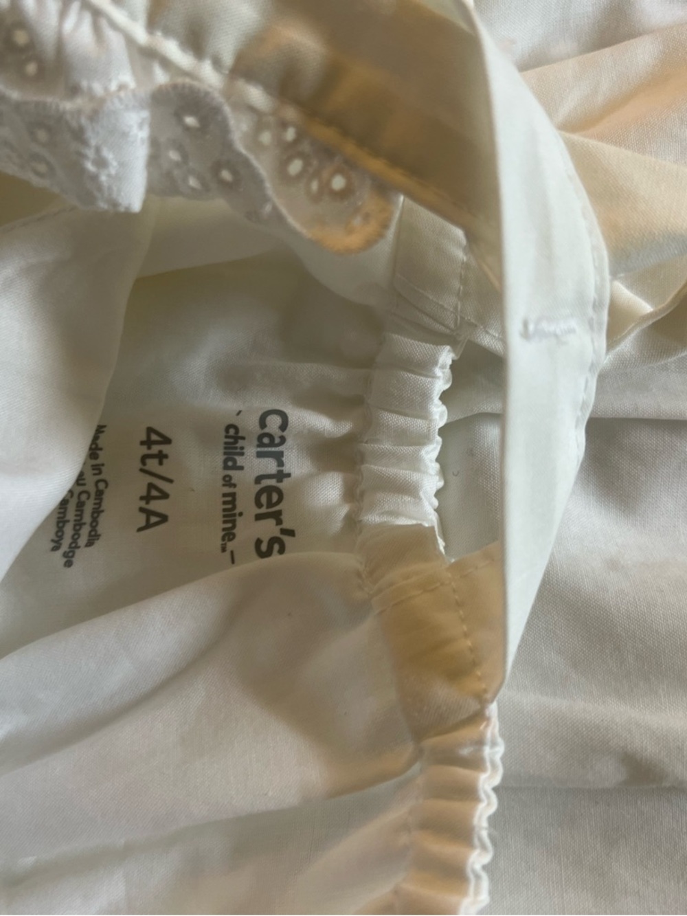 Carter's White Eyelet Ruffle Strap Dress - Picture 4 of 4